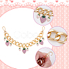 2Pcs Alloy Enamel Strawberry Charm Aluminum Bag Decorative Chains HJEW-BBC0001-27A-5