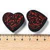 Food Grade Heart with Word Love Silicone Focal Beads LS-SIL-NH0001-01B-3