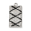 Brass Micro Pave Cubic Zirconia Pendants KK-R224-02P-1