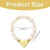 Natural Freshwater Pearl & 304 Stainless Steel Bead Finger Rings RJEW-FS00001-13-4