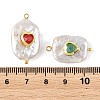 Natural Baroque Keshi Pearl & Glass Pendants PALLOY-JF05928-02-3