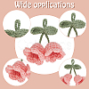 6Pcs 6 Colors Handmade Cotton Yarn Crochet Lily of the Valley Pendant Decorations DIY-FG0006-90-5