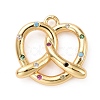 Eco-friendly Brass Micro Pave Cubic Zirconia Pendants KK-D079-20G-02-1
