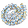 Handmade Gold Sand Lampwork Bead Strands FOIL-T003-01C-2