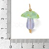304 Stainless Steel with Handmade Bumpy Lampwork Pendants LA-CBA4231-01F-G-3