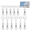 12Pcs 2 Styles Iron Heart Card Display Clip AJEW-OC0014-46-1