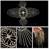 Rhinestone Mesh Headpiece Cap OHAR-WH0021-47G-4