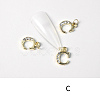 Alloy Rhinestone Cabochons MRMJ-T056-93G-C-1