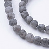 Natural Black Larvikite Bead Strands G-G735-57F-4mm-3