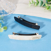 2Pcs 2 Colors Cellulose Acetate and Iron Hair Barrettes for Women Girl PHAR-TADJ0001-01A-5