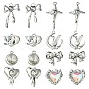18Pcs 8 Styles Alloy Glass & Resin Pendants DIY-FS0005-35-1