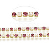 Brass Rhinestone Strass Chains CHC-N017-001A-A23-3