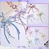 2Pcs 2 Styles Alloy with Glass Seed Bead Pendant Decorations KEYC-SP0001-21B-5