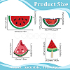 20Pcs 4 Styles Watermelon Nylon Computerized Embroidery Cloth Iron on/Sew on Patches DIY-HY0002-87-2