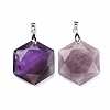 Natural Amethyst Pendants G-C241-02C-2
