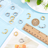 16Pcs 2 Colors 304 Stainless Steel Huggie Hoop Earrings Findings STAS-BBC0009-68C-3