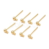 SHEGRACE Brass Round Ball Stud Earring Findings XGR0050G-38G-1