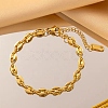 316 Surgical Stainless Steel Chain Bracelets BJEW-P349-03C-G-1