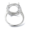 Adjustable 925 Sterling Silver 4 Prongs Ring Settings STER-K179-28P-3