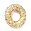 Rack Plating Brass Micro Pave Cubic Zirconia Pendants KK-Q790-01O-G-1