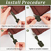 20Pcs 10 Colors Nylon Braided Zipper Pull Tab FIND-GF0004-46-5