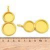 Brass Big Pendants with Flat Round Tray KK-G502-11G-3