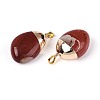 Natural Red Jasper Pendants G-N360-05G-03-2