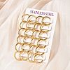 Ion Plating(IP) 304 Stainless Steel Huggie Hoop Earrings EJEW-O087-06A-4