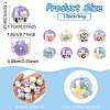 10Pcs 10 Styles Hand Painted Cartoon Opaque Acrylic with Enamel Beads MACR-YW0003-30-3