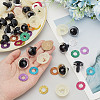 32 Sets 8 Colors Glitter Plastic Craft Doll Eyes KY-HY0001-13B-3