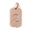 Ion Plating(IP) 304 Stainless Steel Pendants STAS-O127-C02-1