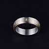 Om Mani Padme Hum 201 Stainless Steel Rotatable Finger Ring PW-WG12553-05-3