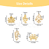 20Pcs 10 Styles 201 Stainless Steel Connector Charms STAS-DC0013-91-2