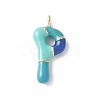 Brass Enamel Pendants KK-E093-03G-P-01-1