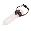 Natural & Synthetic Mixed Gemstone Sword Shape Big Pendants G-Q350-07-2
