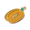 Thanksgiving Day Golden Tone Alloy Enamel Pendants ENAM-M002-02N-G-2