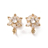 Brass Micro Pave Cubic Zirconia Ear Cuff Findings KK-F898-19A-G-1