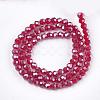 Electroplate Glass Bead Strands EGLA-R015-4mm-4-2