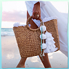2Pcs Synthetic Turquoise Keychain HJEW-SC0002-27B-4
