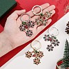 Christmas Snowflake Alloy Rhinestone Keychain KEYC-YW00108-01-5