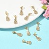 SHEGRACE Brass Micro Pave Cubic Zirconia Pendants XGRQ3D694-479G-4