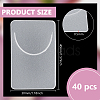 40Pcs PP Plastic Blank Bookmarks AJEW-BC0009-19-2