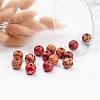 Round Printed Wood Beads WOOD-R243-13mm-M2-4