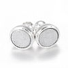 Round Brass Magnetic Clasps with Loops KK-D331-S-3