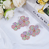 1 Pair Alloy Raffia Grass Stud Earrings EJEW-SP0001-19B-4