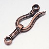 Rack Plating Brass Hook and S-Hook Clasps KK-E739-11R-NF-1