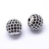 Rack Plating Brass Cubic Zirconia Beads ZIRC-S001-10mm-B03-2