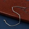 Brass Rope Chain Bracelets for Women BJEW-G735-08P-2
