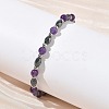 Natural Amethyst & Non-magnetic Synthetic Hematite Beaded Bracelets for Women BJEW-Z148-01P-06-5
