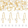 32Pcs 4 Styles Brass Pave Clear Cubic Zirconia Earring Hooks KK-TA0008-45-1